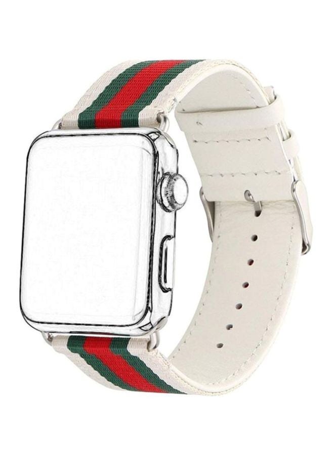 LNKOO - Replacement Band For Apple Watch Series 1/2/3/4 42mm White/Green/Red - Image 1