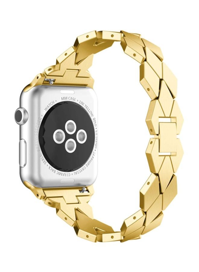 Voberry Replacement Band For Apple Watch Series 1/2/3 38mm Gold - Image 2