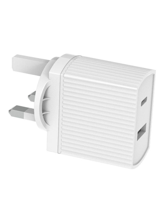 آيندز شاحن توصيل الطاقة مع كابل Type-C إلى Type-C أبيض - Image 3