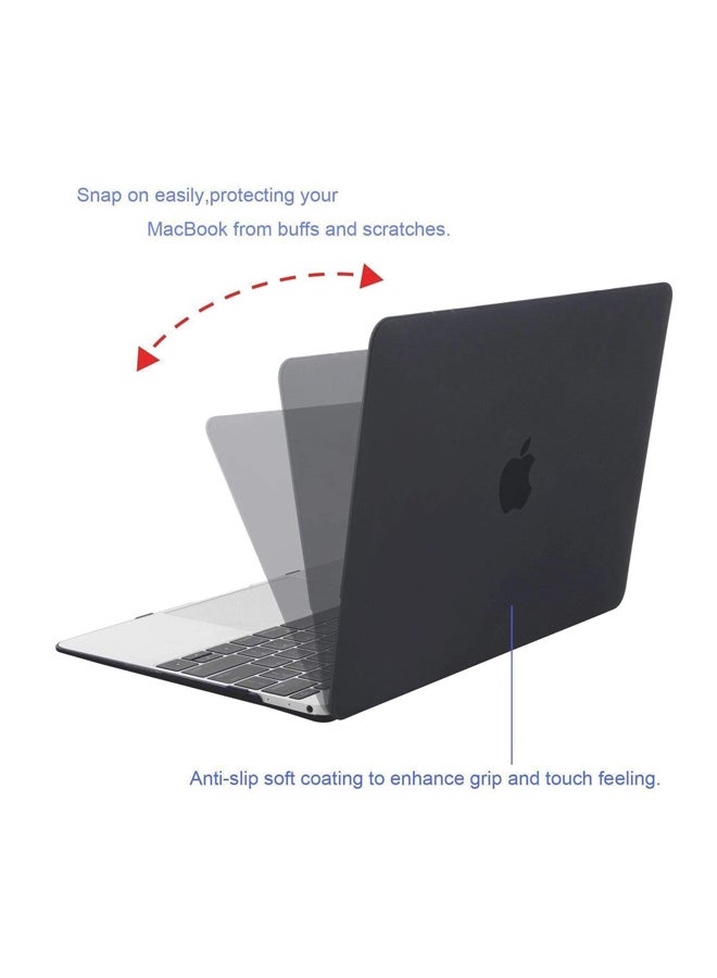 ALEESH - Matte Rubber Hard Case For Macbook Air 13-Inch Black - Image 1