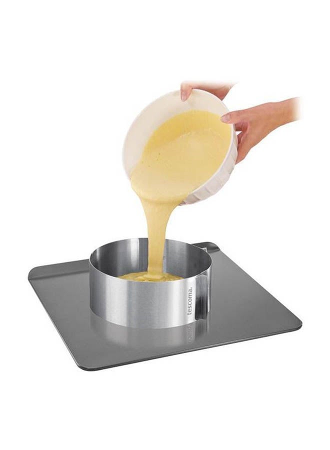 تسكوما أدوات تقطيع الكيك الصغير بتصميم مستدير، من قطعتين فضي 1.8x7.5x16سم - Image 3