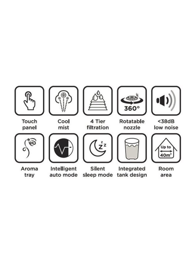 BLACK+DECKER - Humidifier 4L Compact Ultrasonic Air With Touch Control For Home And Office HM4000-B5 White/Rose Gold - Image 1