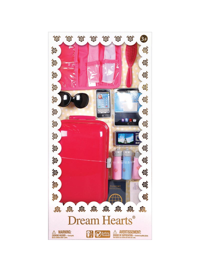 Lotus Dream Hearts Travel Accessories Set For Fashion Dolls 21.5 x 8 x 43cm - Image 1