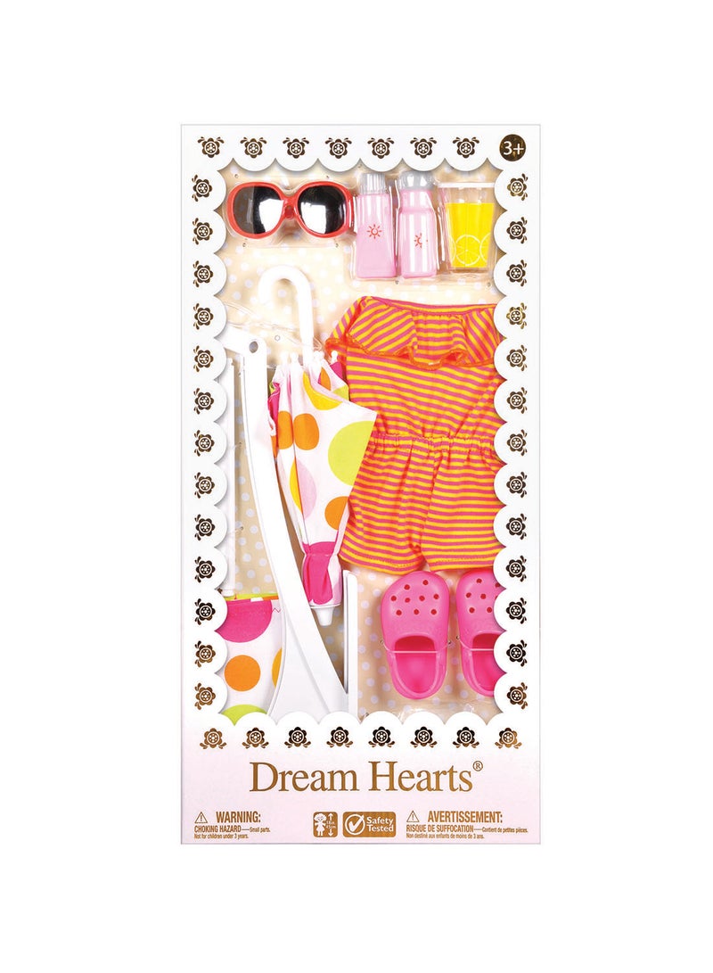 Lotus Dream Hearts Swimming Outfit Set For Fashion Dolls 21.5 x 5.5 x 43cm  - Image 1