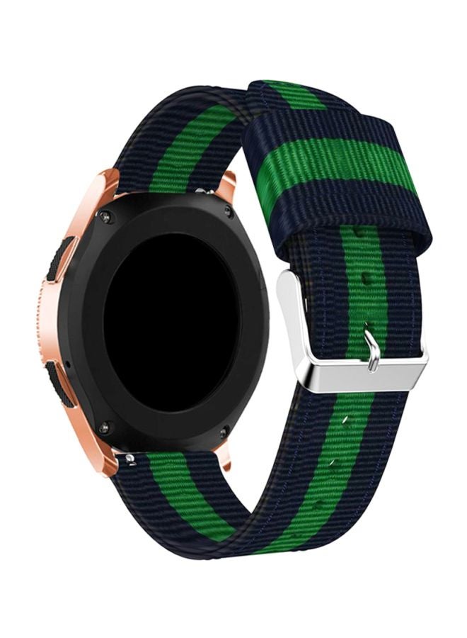 Voberry Replacement Strap For Samsung Galaxy Watch 42/40/44mm Green/Navy Blue  - Image 2