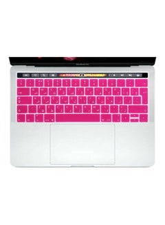 Ozone Arabic English Keyboard UK Layout Skin For Apple MacBook Pro 13-inch/15-inch With Touch Bar Hot Pink  - Image 2