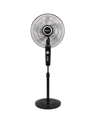 16 Inches 5 Leaf Adjustable Height 3 Speed Stand Fan FST16TS Black - v1617618557/N45702972A_1