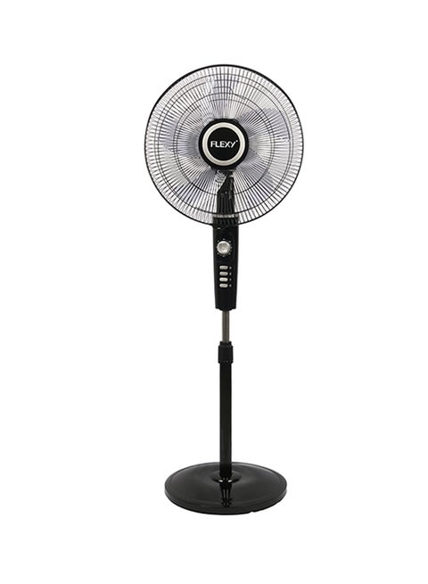 16 Inches 5 Leaf Adjustable Height 3 Speed Stand Fan FST16TS Black