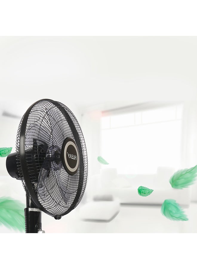 Flexy 16 Inches 5 Leaf Adjustable Height 3 Speed Stand Fan FST16TS Black  - Image 3