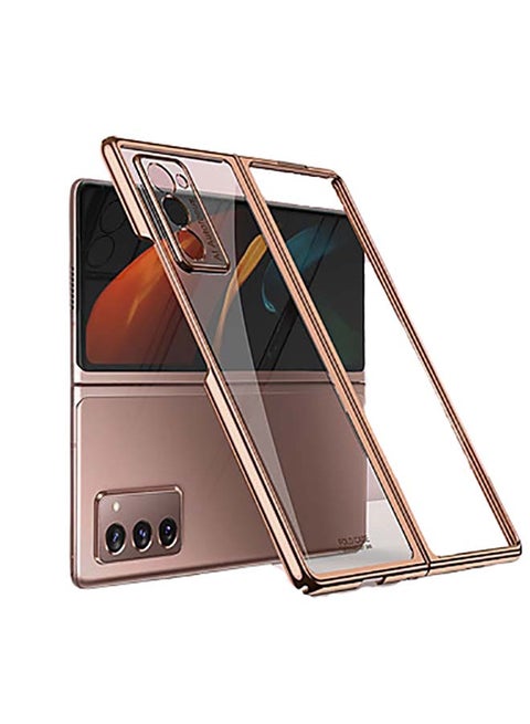 Case For Samsung Galaxy Z Fold 2 Shockproof Back Cover Transparent Gold
