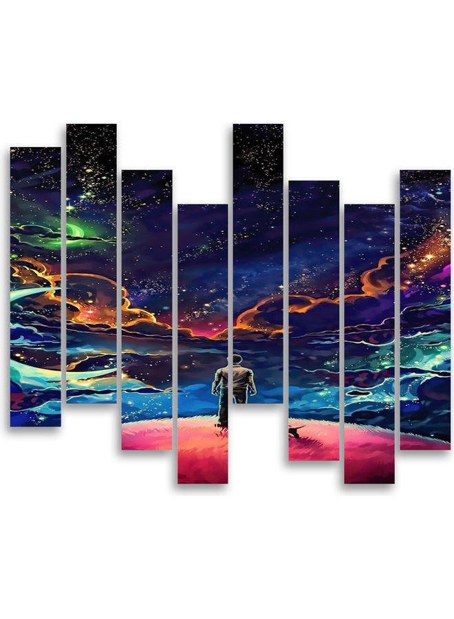 طقم لوحات فنية بتصميم رسوم متحركة مكون من 8 قطع متعدد الألوان 15x80سم - Image 1