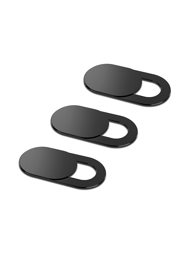 3-Piece Webcam Protection Cover Black - Image 1