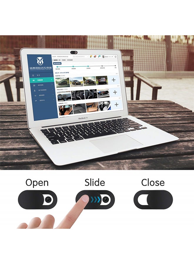 3-Piece Webcam Protection Cover Black - Image 2