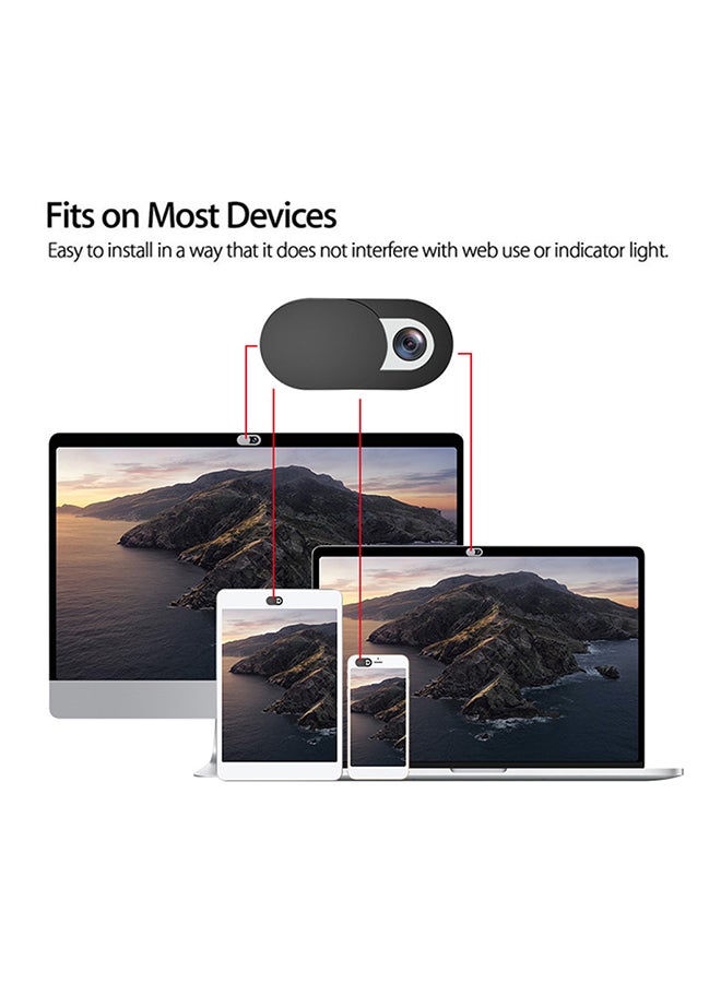 3-Piece Webcam Protection Cover Black - Image 5
