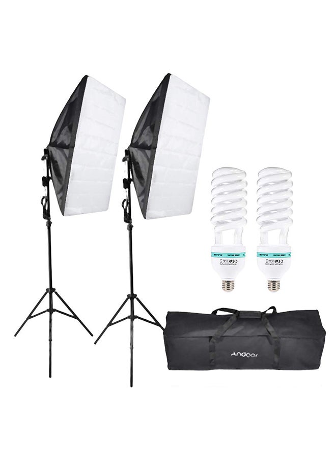 ANDOER Photography Studio Cube Umbrella Softbox Lighting Tent Kit Black/White - Image 1