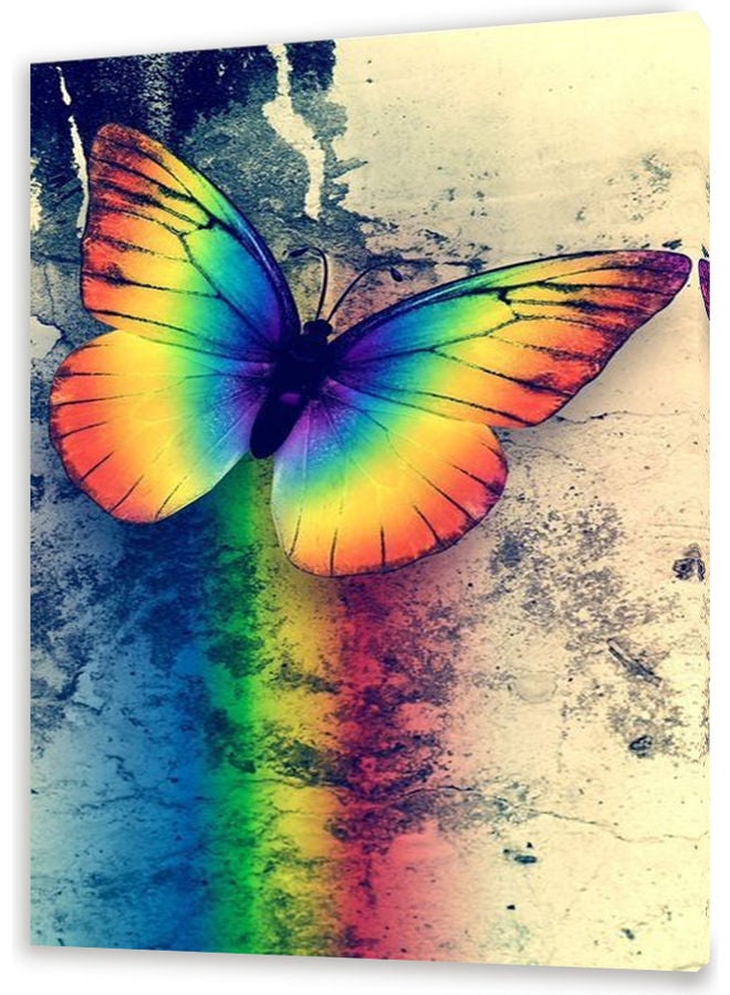 Moth Themed Wall Art Multicolour 50x70cm - Image 1