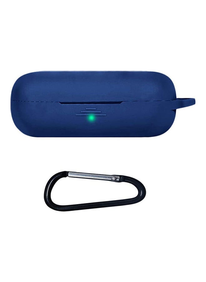 S-Color Full Protection  Protective Case For Huawei Freebuds 3i  With Carabiner Navy Blue/Black/Silver - Image 1