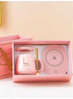 Lucky USB Electric Heated Coaster Pink 11.46x7.91x4.84inch  - Image 2