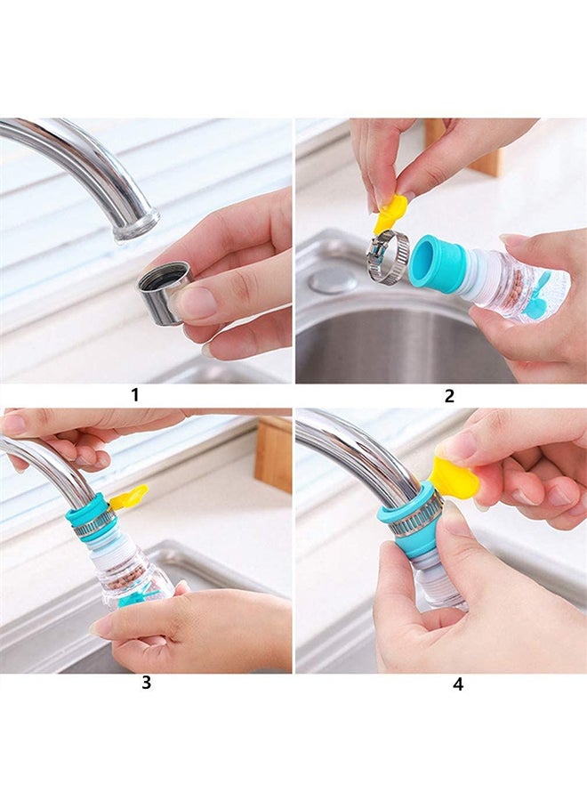 360-Degree Retractable Water Saving Nozzle Filter Tap Multicolour 12x3cm - Image 4