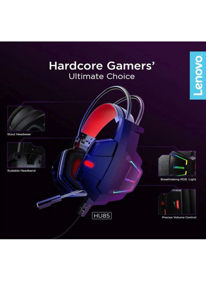 Lenovo - Over-Ear Stereo Gaming Headset For PS4/PS5/XOne/XSeries/NSwitch/PC- wired - Image 1