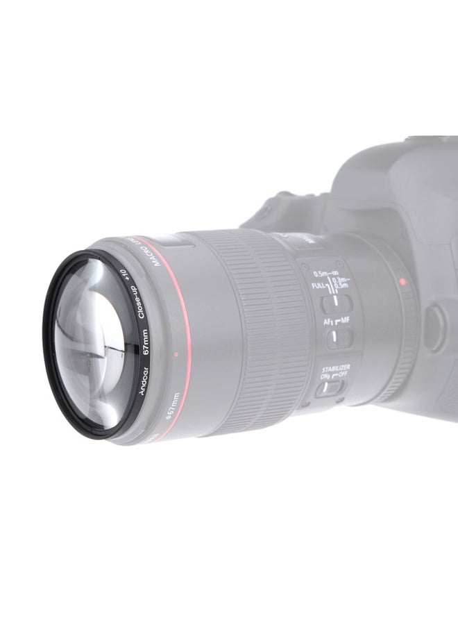 Macro Close-Up Lens Filter Set 6.7cm Black/Clear