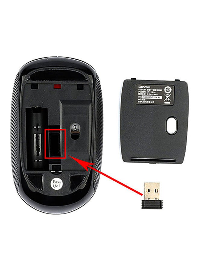 Lenovo Wireless Optical Mouse Black/Red - Image 4