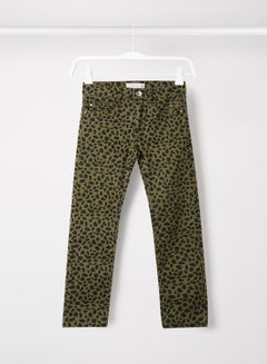 Kids All-Over Printed Slim Jeans Khaki