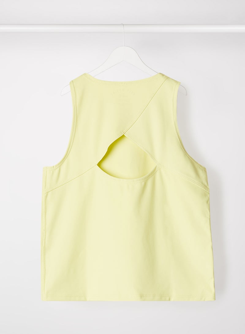MANGO - Kids Cutout Back Tank Top Lime - Image 1