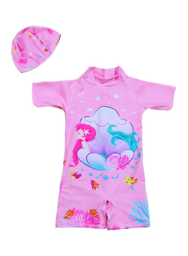 XiuWoo Cute Swimwear With Cap 90cm 