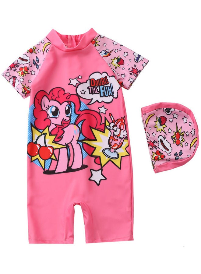 XiuWoo Cute Swimwear With Cap 90cm 