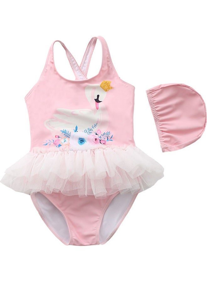 XiuWoo Cute Swimwear With Cap 