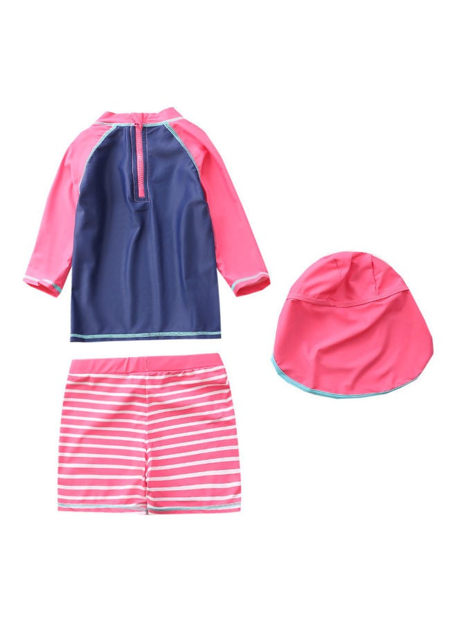 XiuWoo 2-Piece Girl's Cute Swimwear With Cap 80cm  - Image 2