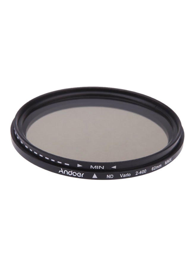 ANDOER Neutral Density Adjustable Lens Filter 6.2cm Black/Clear  - Image 2