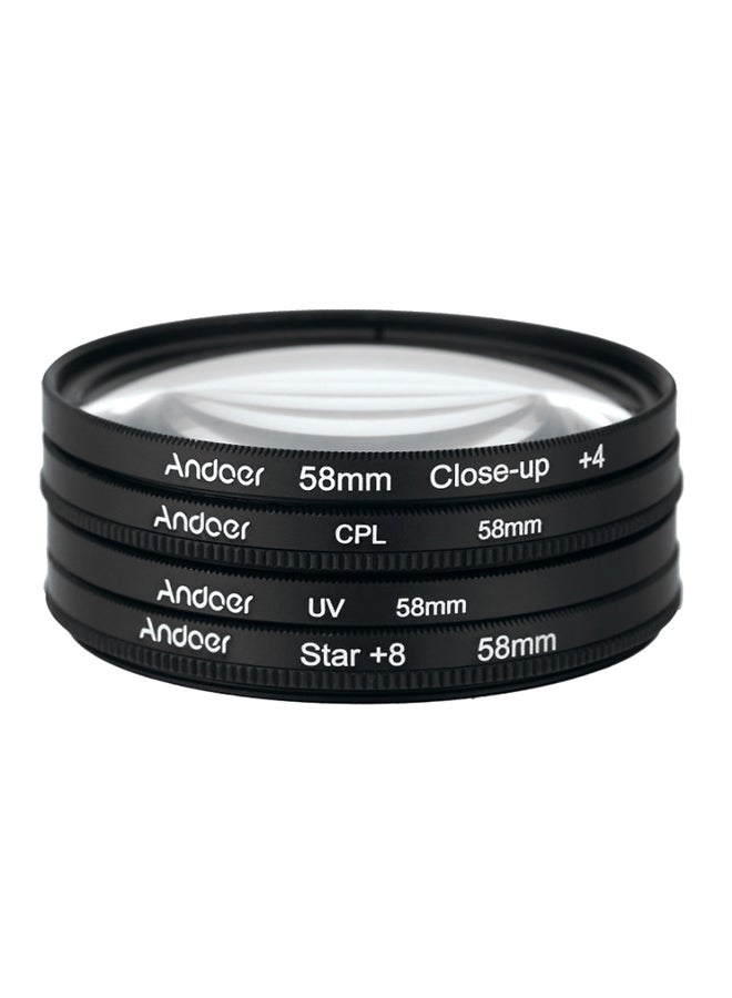 ANDOER Macro Close-Up Lens Filter Kit 5.8cm Black/Clear  - Image 1