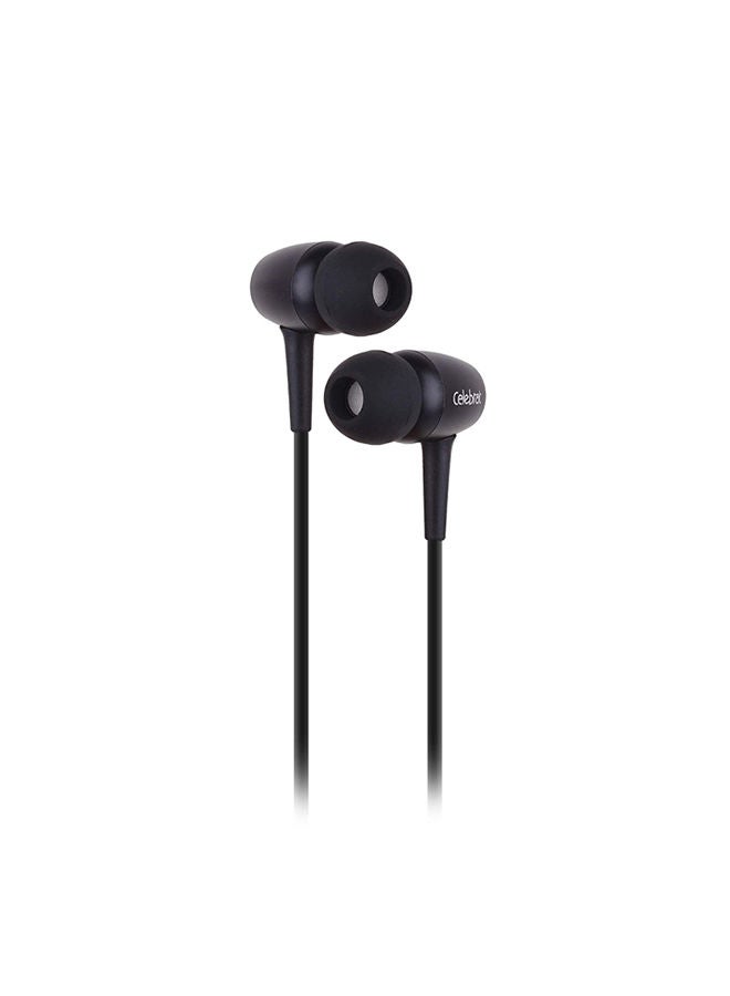 Celebrat - Metal Stereo Earphone Black - Image 1