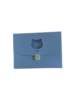 Pure Color Organ Bag Lock Multilayer A4 - No:Awtn1740 Blue