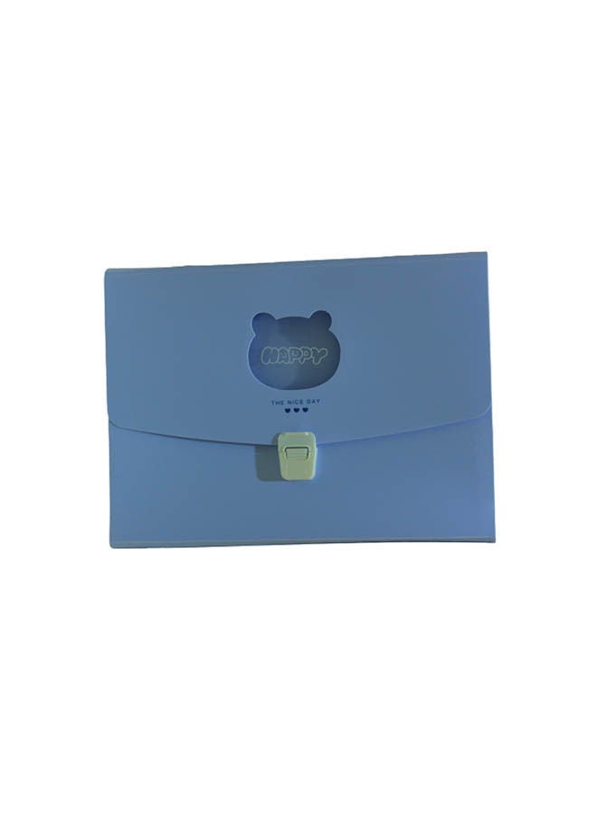 M&G - Pure Color Organ Bag Lock Multilayer A4 - No:Awtn1740 Blue - Image 1