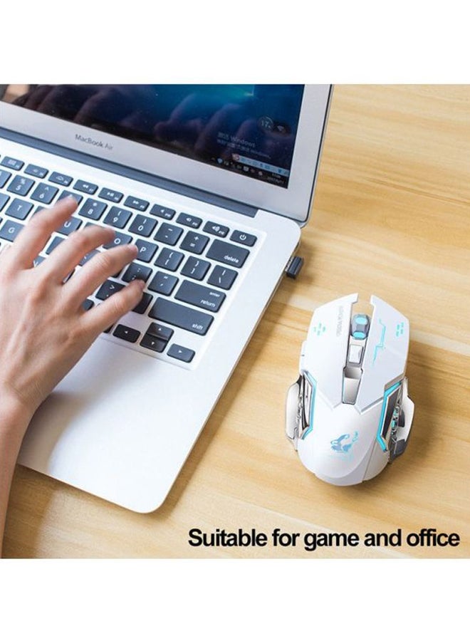 Beauenty Silent Wireless Optical Mouse White/Green/Grey - Image 2