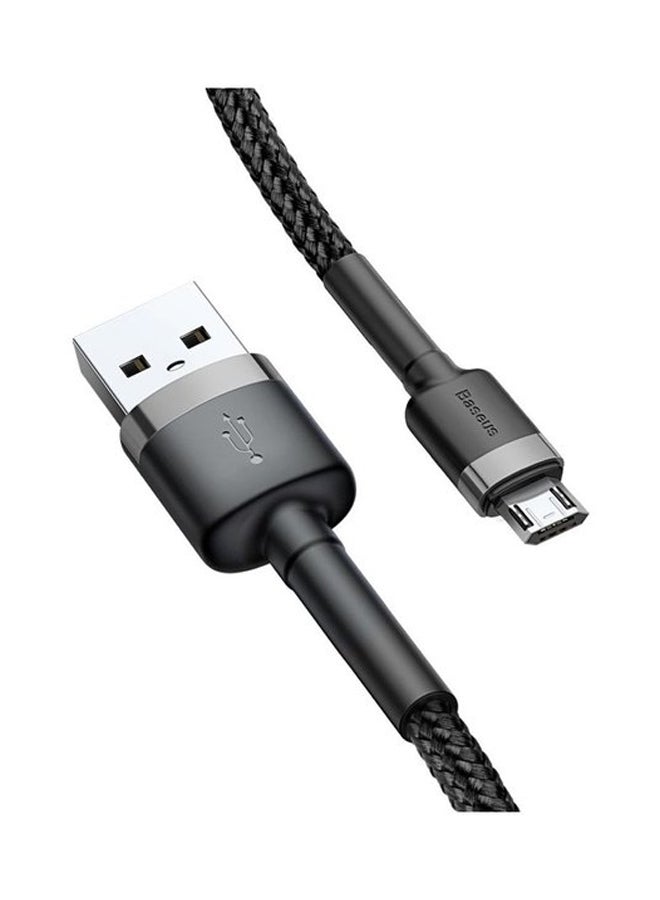 Baseus Cafule Micro USB Cable Nylon Braided Fast Quick Charger Cable USB to Micro USB 2.4A Android Charging Cord compatible for Galaxy S7 S6, Note, LG, Nexus, Nokia, PS4, 1m Black/Grey  - Image 3