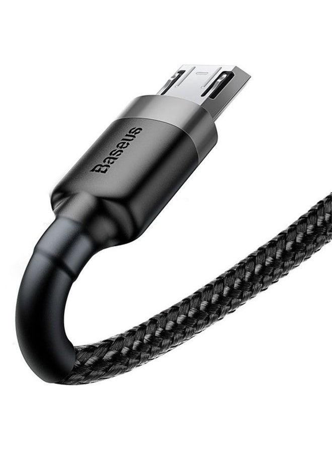 Baseus Cafule Micro USB Cable Nylon Braided Fast Quick Charger Cable USB to Micro USB 2.4A Android Charging Cord compatible for Galaxy S7 S6, Note, LG, Nexus, Nokia, PS4, 1m Black/Grey  - Image 5