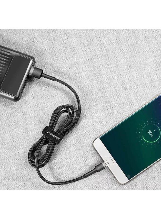 Baseus Cafule Micro USB Cable Nylon Braided Fast Quick Charger Cable USB to Micro USB 2.4A Android Charging Cord compatible for Galaxy S7 S6, Note, LG, Nexus, Nokia, PS4, 1m Black/Grey  - Image 4
