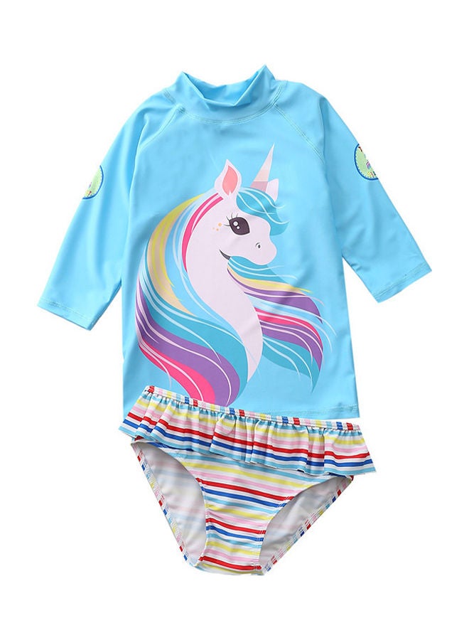 XiuWoo 2-Piece Girl's Cute Swimwear Set 100cm 