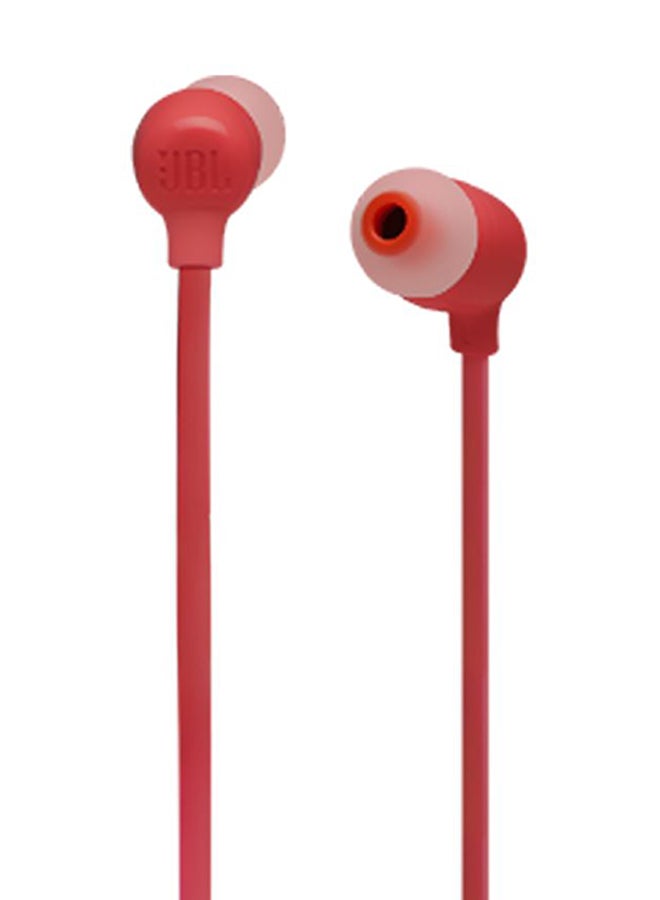 JBL Tune 125Bt Wireless In-Ear Headphones - Pure Bass - 16H Battery - Magnetic Cable - Multi-Point Connection Coral - Image 2