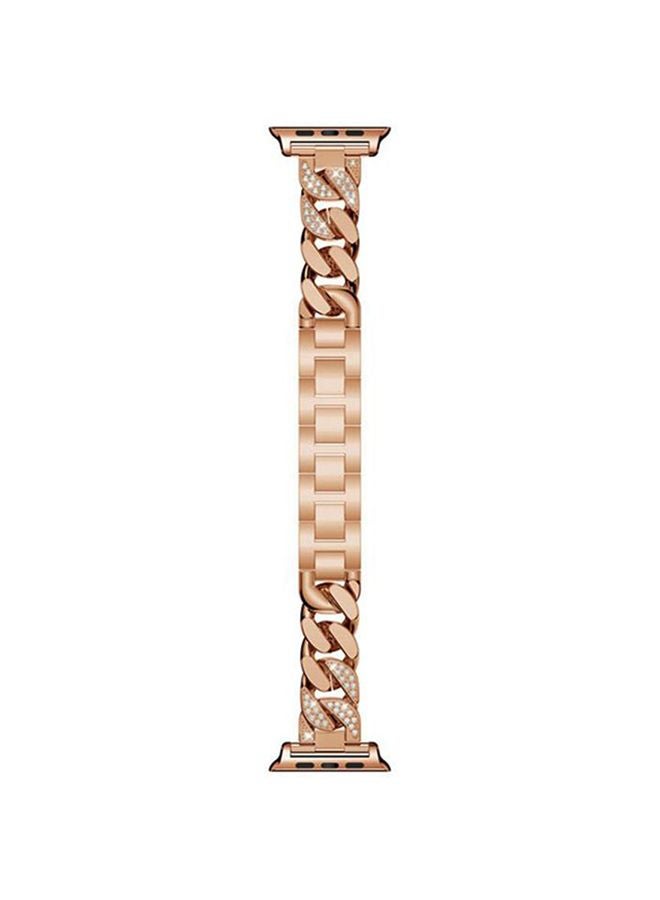 LNKOO Replacement Band For Apple Watch Series 1/2/3/4 44mm Rose Gold/White - Image 1