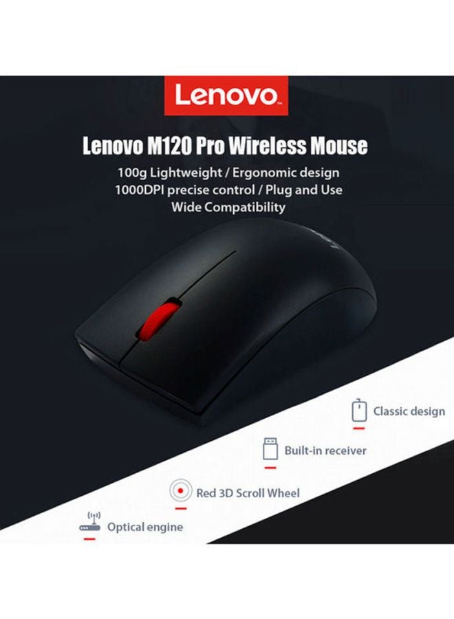 Lenovo Wireless Optical Mouse Black - Image 3