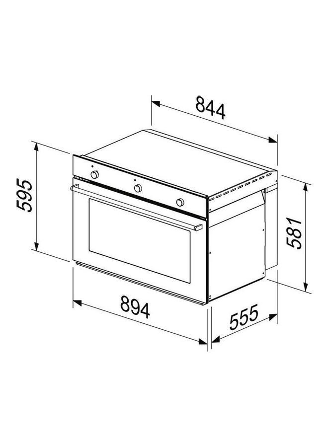 ماستر غاز فرن كهربائي بزرين ومؤقت رقمي 130 L 3800 W O96E9DFS أسود/ فضي - Image 3