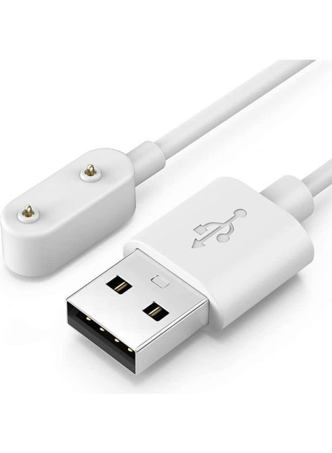 إس كولور كابل شاحن مغناطيسي بمنفذ USB لساعة هواوي فت من إس كولور أبيض  - Image 3