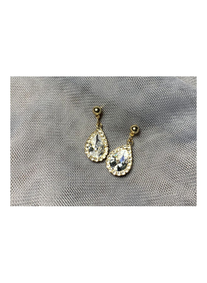 J.J Hand made Rhinestone Small Earrings - Image 3