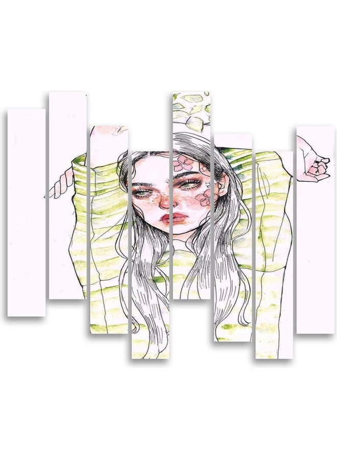 8-Piece Girl Animation Themed Wall Art Set متعدد الألوان S - Image 1