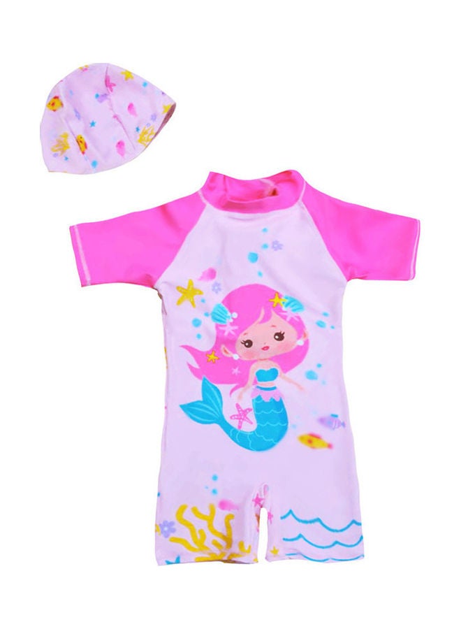 XiuWoo Cute Swimwear With Cap 90cm  - Image 1